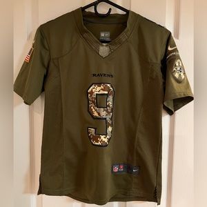 Ravens Justin Tucker Green Camo jersey